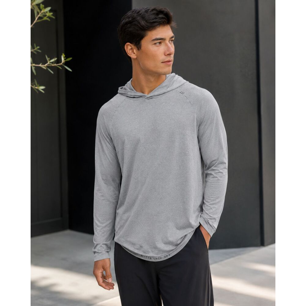 Lululemon Athletica Gray Sports Pullover Jacket Hoodie Top Shirt Mens Size Large